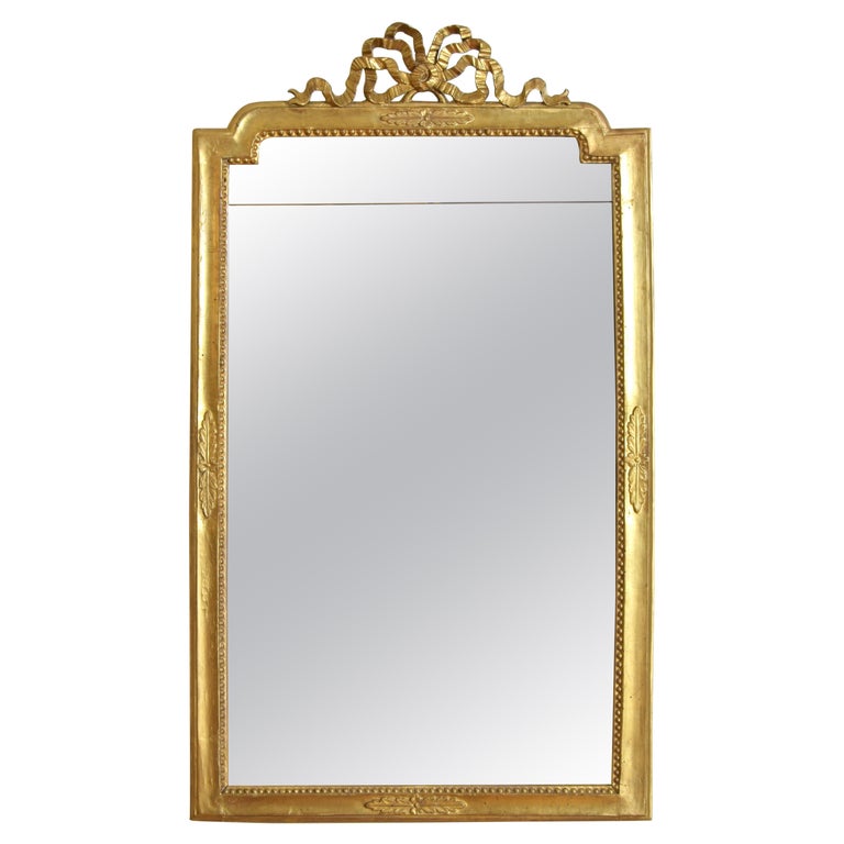 Bow Top Mirror Antique Gold