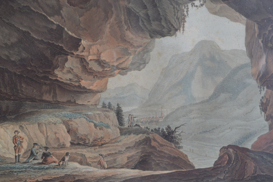 Engraving, Vue de La Caverne du Dragon
