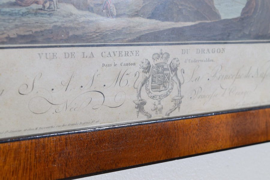 Engraving, Vue de La Caverne du Dragon