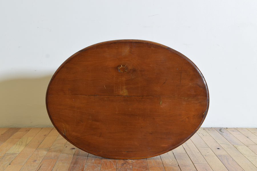 Fruitwood Hinged Top Oval Table