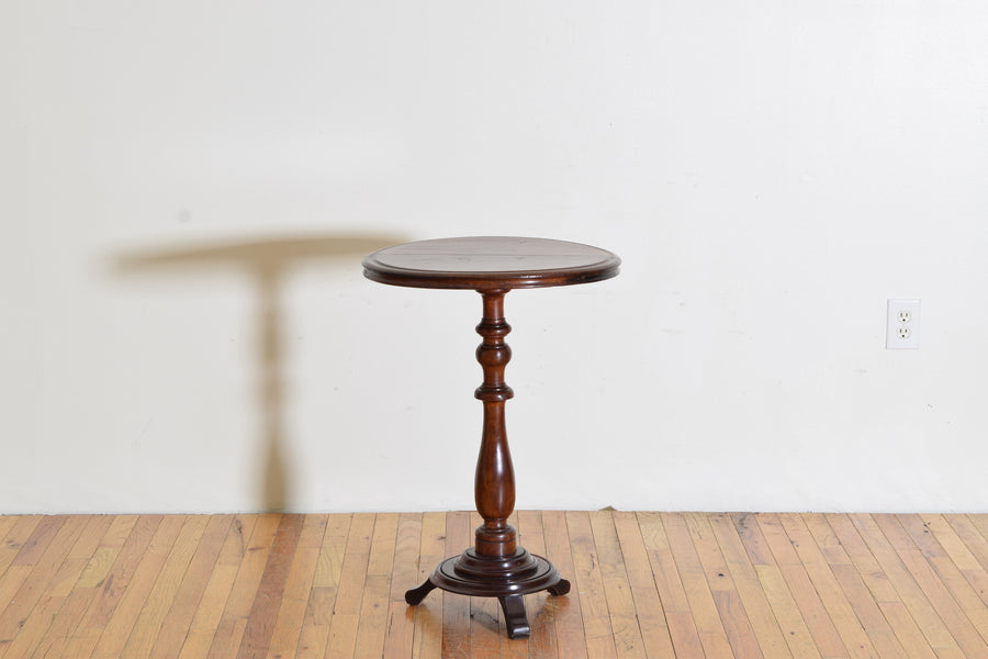Turned and Shaped Walnut Circular Table
