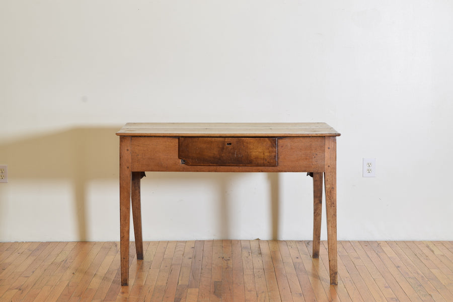 Rustic Faded Walnut 1-Drawer Table
