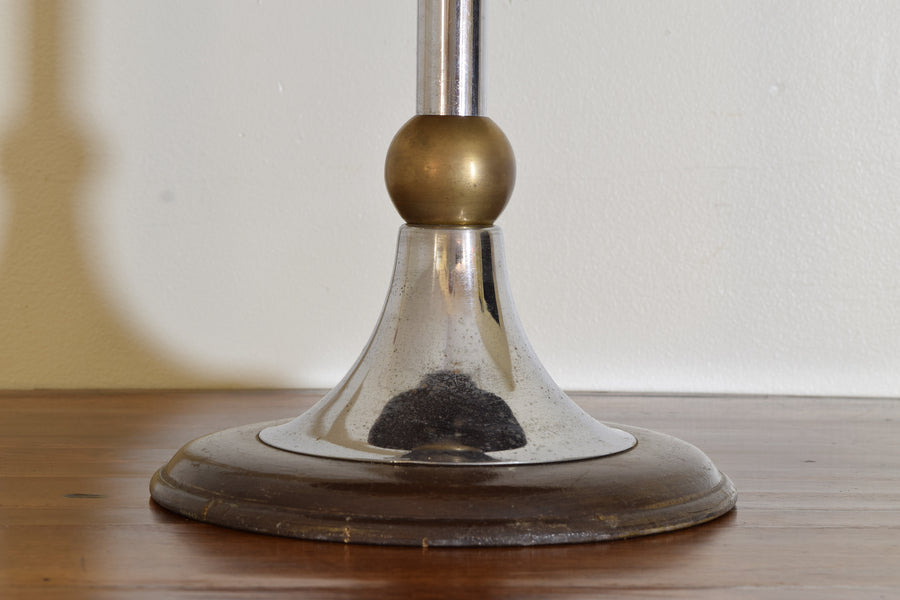 Chrome and Brass Table Lamp