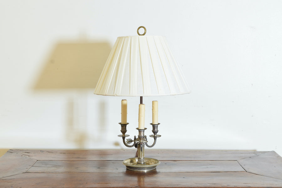 Silver Plate 3-Light Bouillotte Lamp