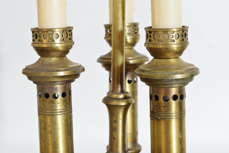 Cast Brass 3-Light Bouillotte Lamp