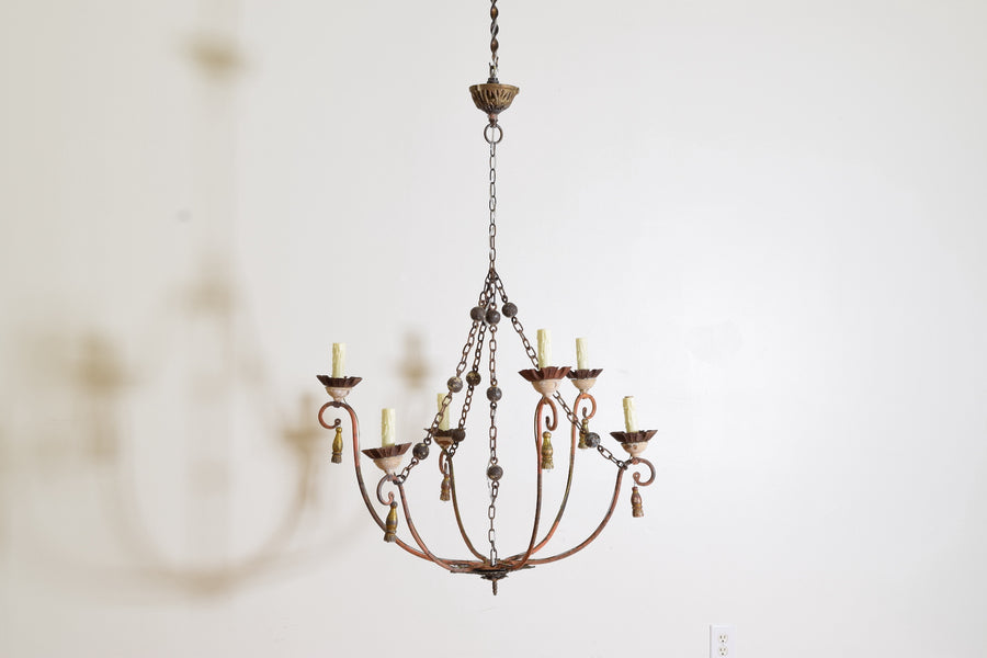 Painted Iron 6-Light Chandelier