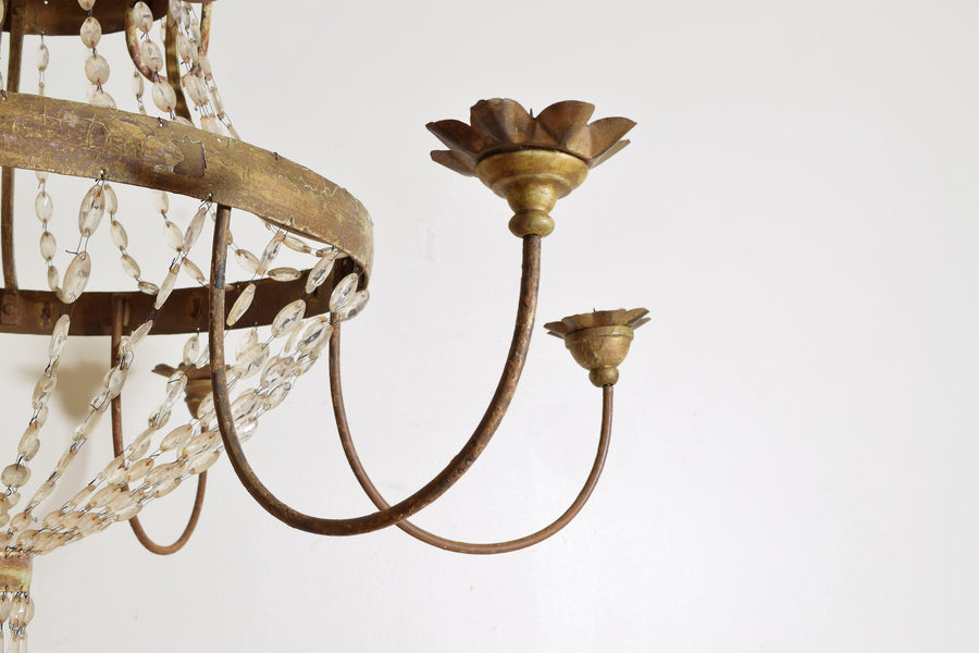 Silver Gilt and Mecca 12-light Chandelier
