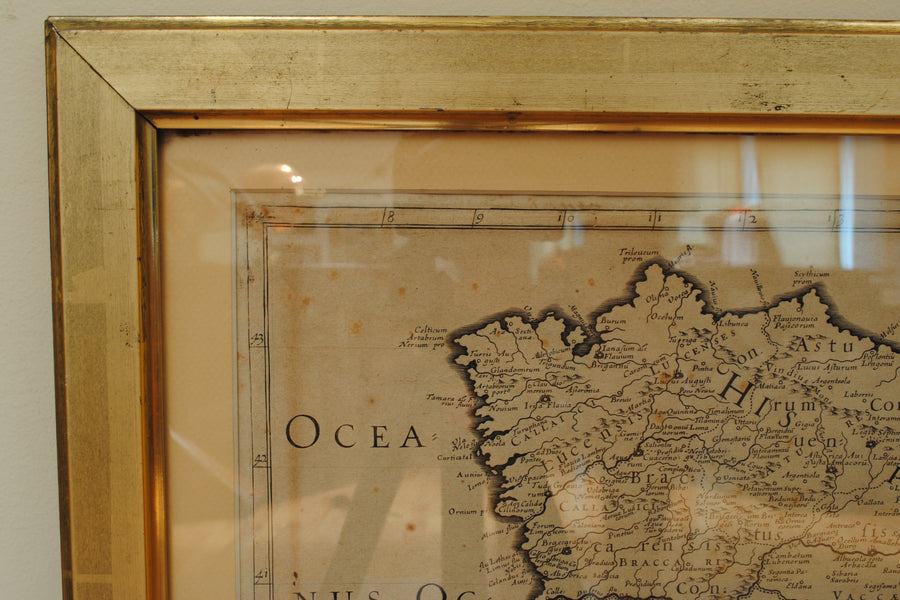 Lithograph Framed Map of Spain