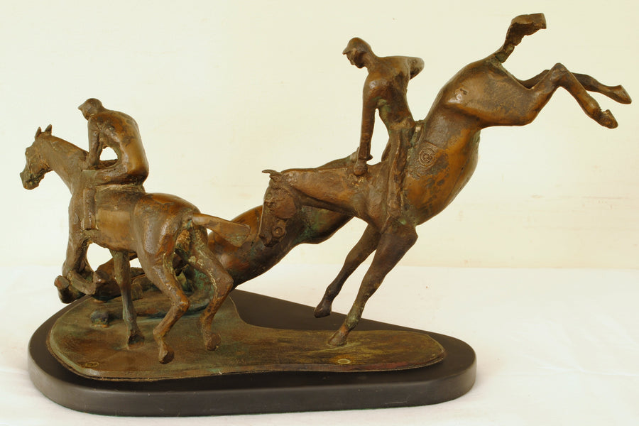 Figural Bronze Group on Marble Base, 