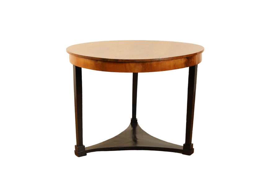 Walnut and Ebonized Center Table