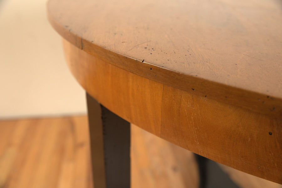 Walnut and Ebonized Center Table