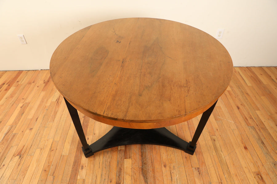 Walnut and Ebonized Center Table