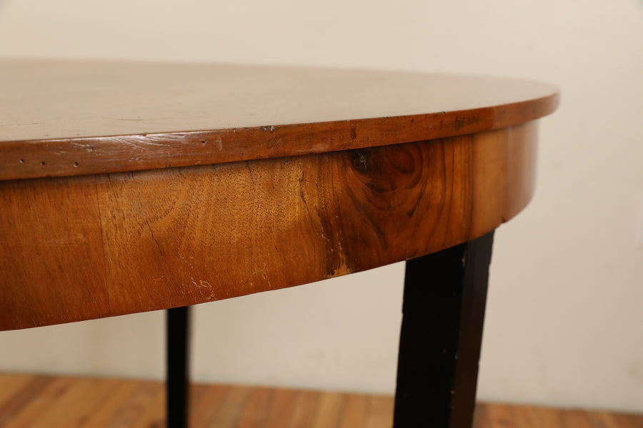 Walnut and Ebonized Center Table