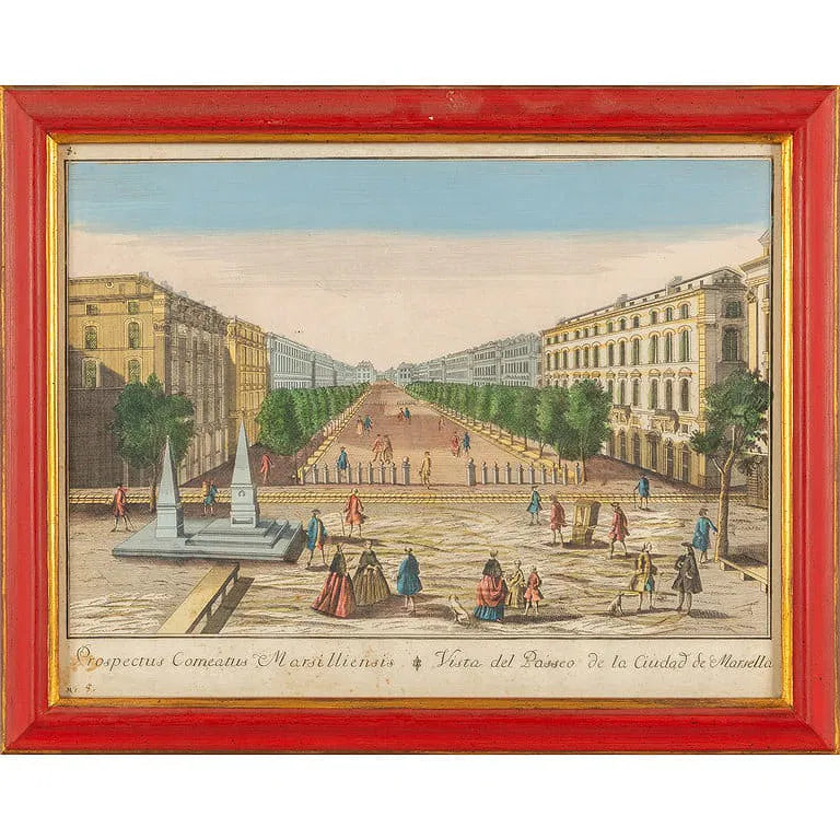 Set of 7 Watercolor Prints, City Views