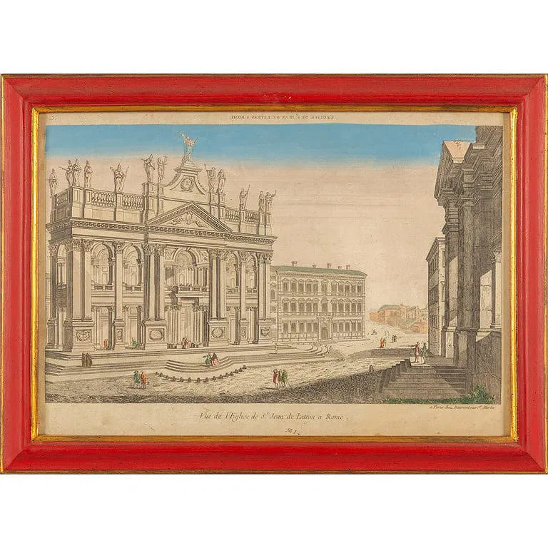 Set of 7 Watercolor Prints, City Views