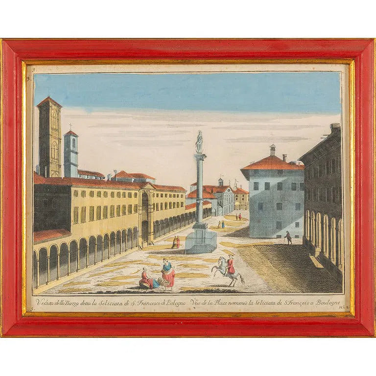 Set of 7 Watercolor Prints, City Views