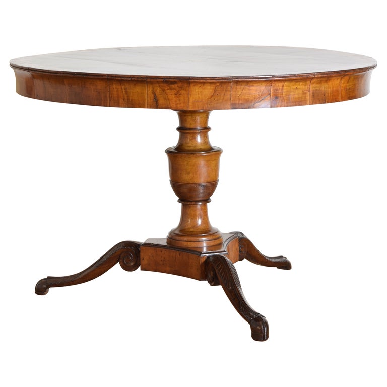 Shaped Walnut and Inlaid Center Table