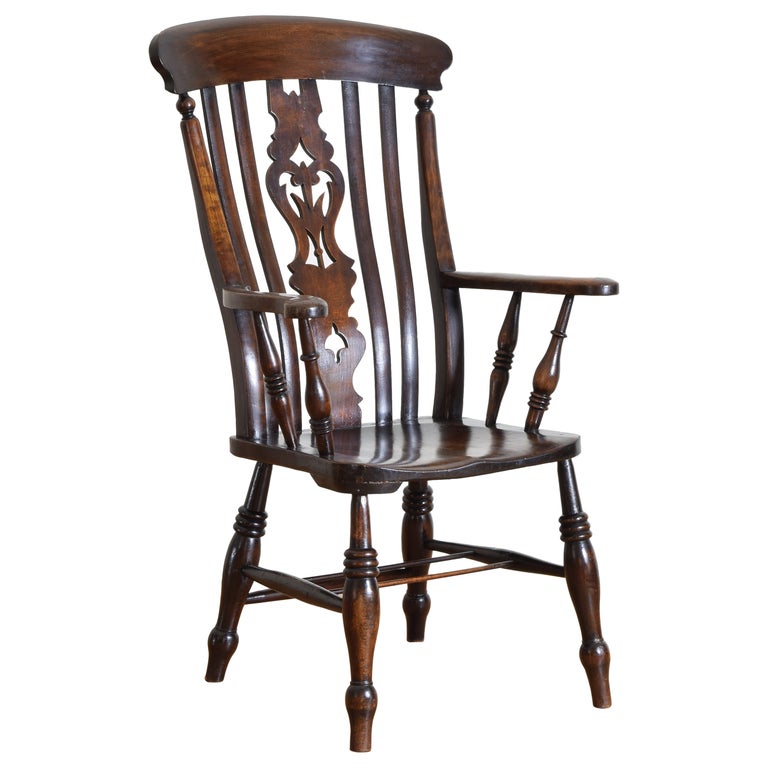 Yew Wood Windsor Armchair