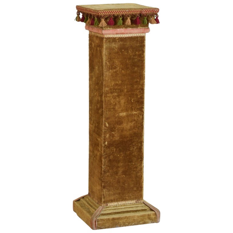 Velvet Upholstered Pedestal