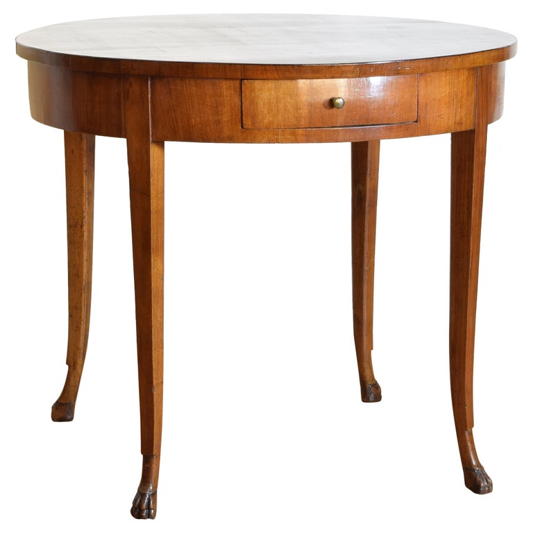 Walnut and Ebonized 1-Drawer Center Table