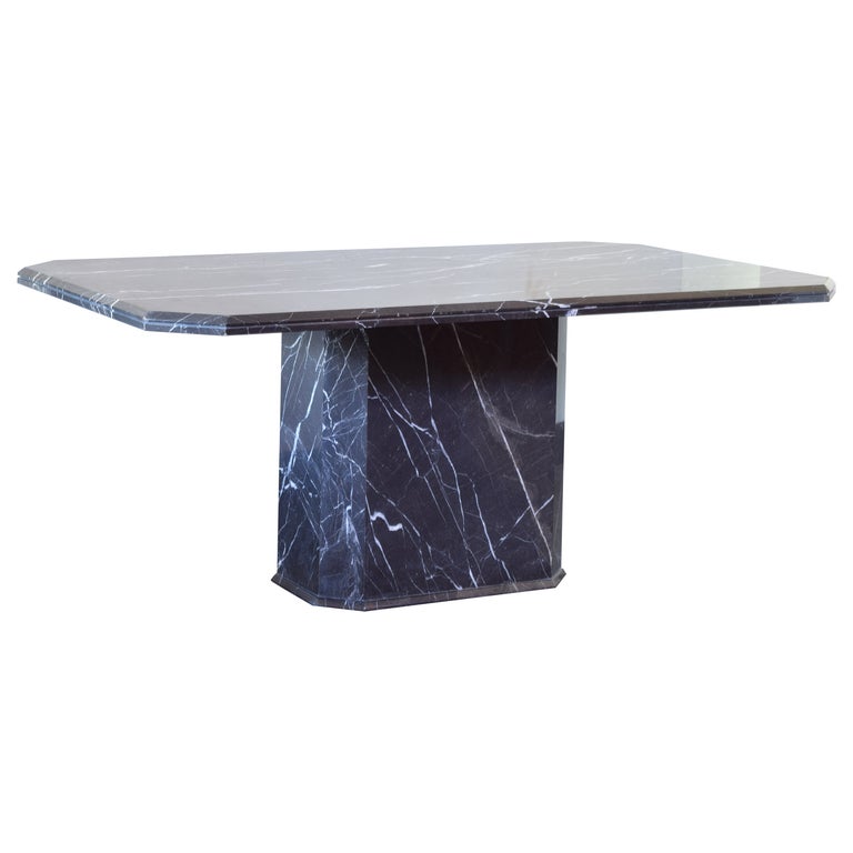 Two-Piece Marble Dining Table