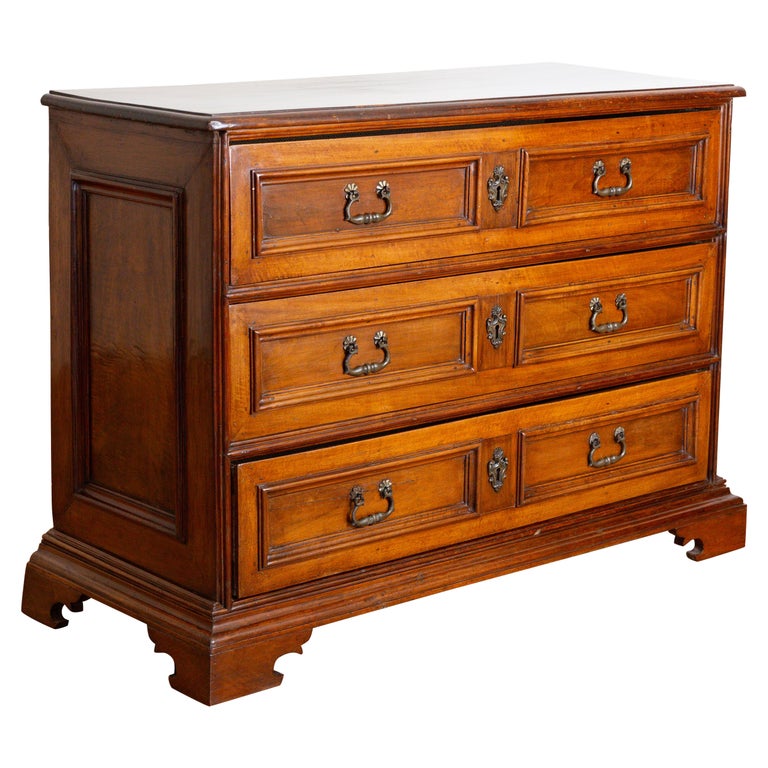 Walnut 3-Drawer Commode