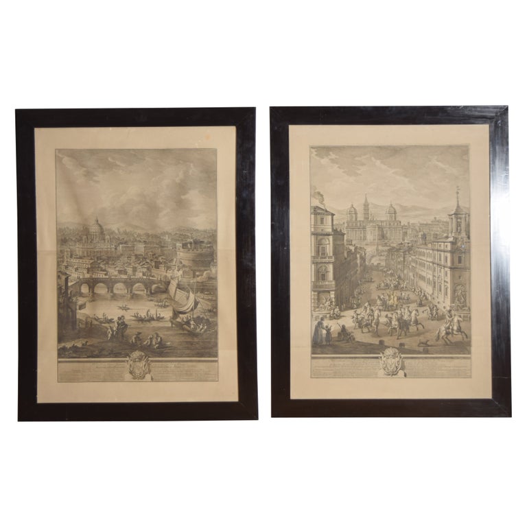 Framed Architectural Engravings, Views of Rome