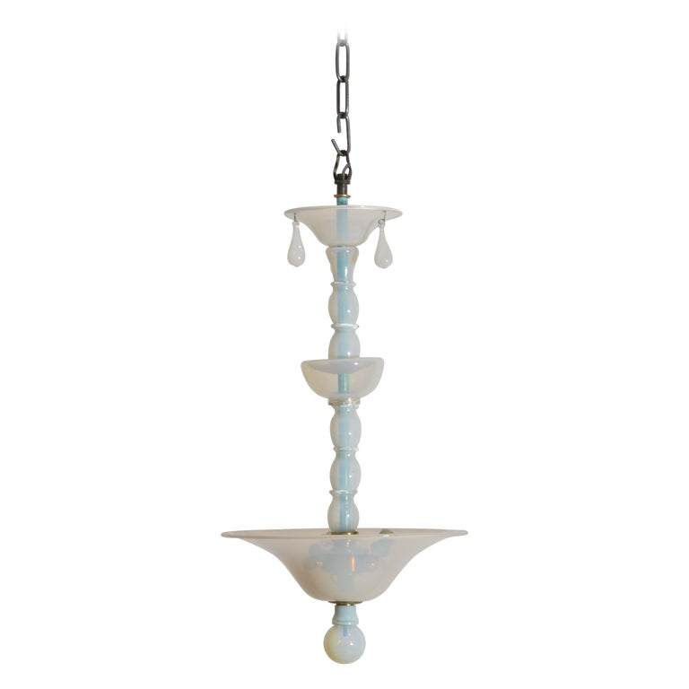 Opal Murano Glass 3-Light Chandelier