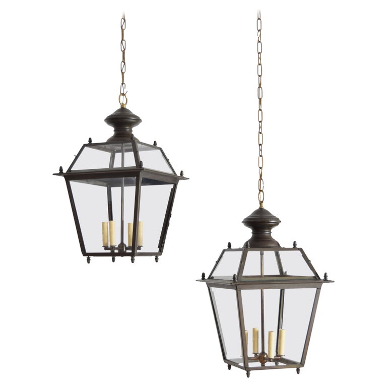Pair of 4-Light Hanging Lanterns