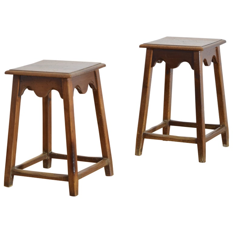 Near Pair of Walnut Low Tables