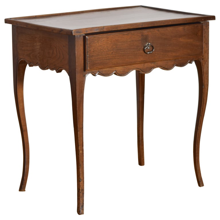 Walnut 1-Drawer Table