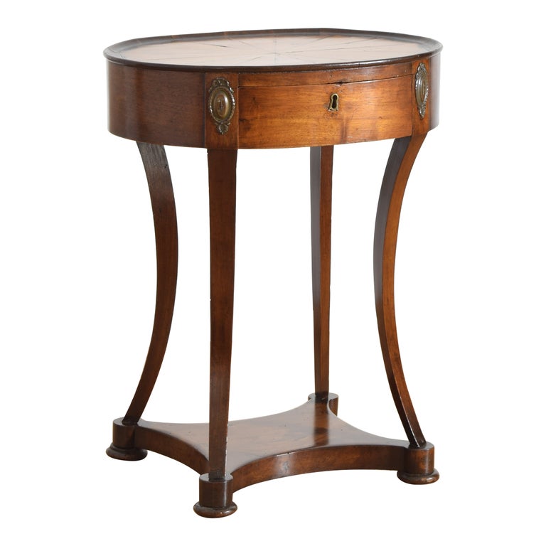 Ashwood and Ebonized 1-Drawer Side Table