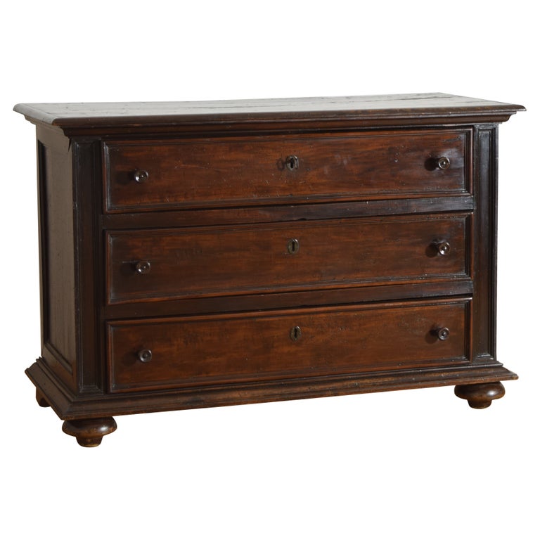 Walnut 3-Drawer Commode