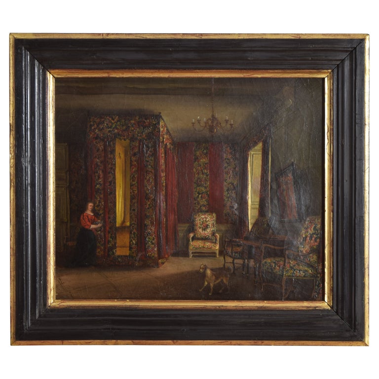 Oil on Canvas, Interior Bed Chamber
