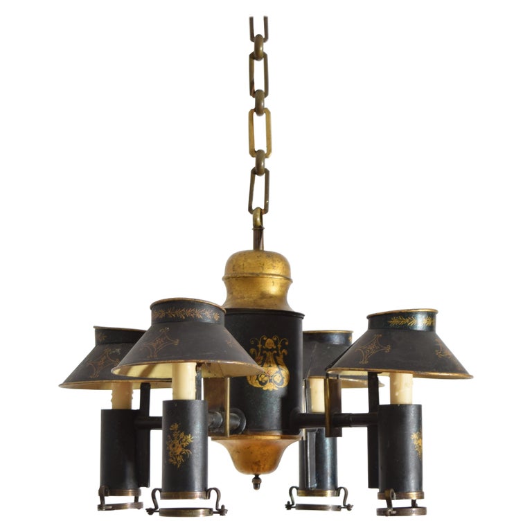 Painted Tole 4-Light Chandelier