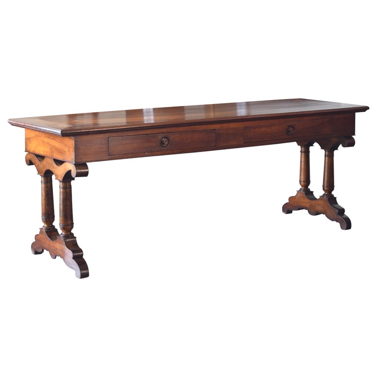 Walnut 2-Drawer Drapers Table