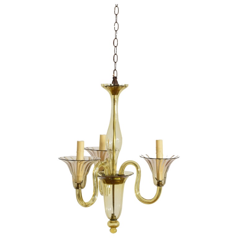 Blown Murano Glass 3-Light Chandelier