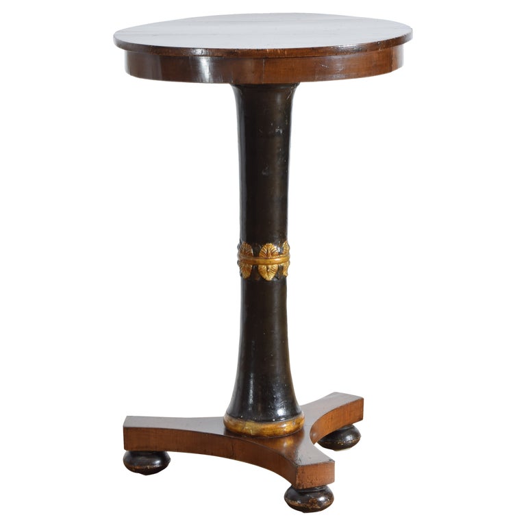 Walnut, Giltwood, and Ebonized Table