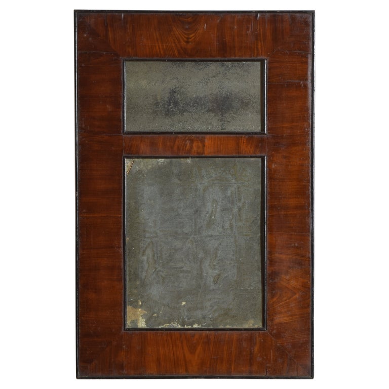 Walnut Veneered and Ebonized Mirror