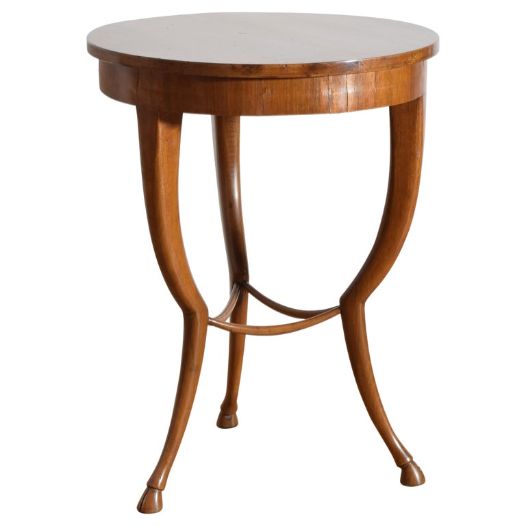 Light Walnut Table with Hoof Feet