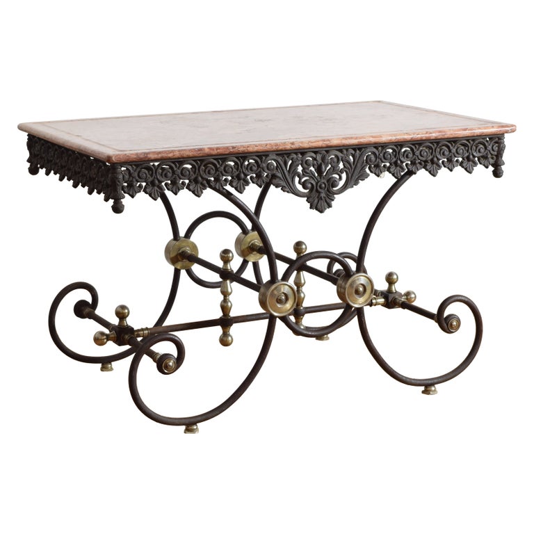 Iron, Steel, and Marble-Top Butcher's Table