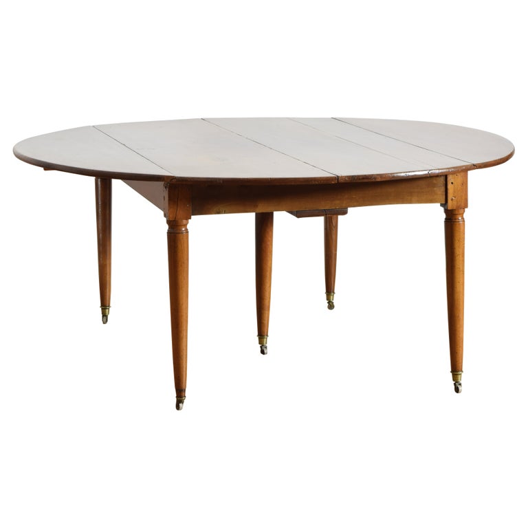 Light Walnut Round Dining Table