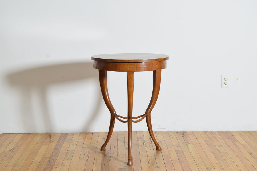 Light Walnut Table with Hoof Feet