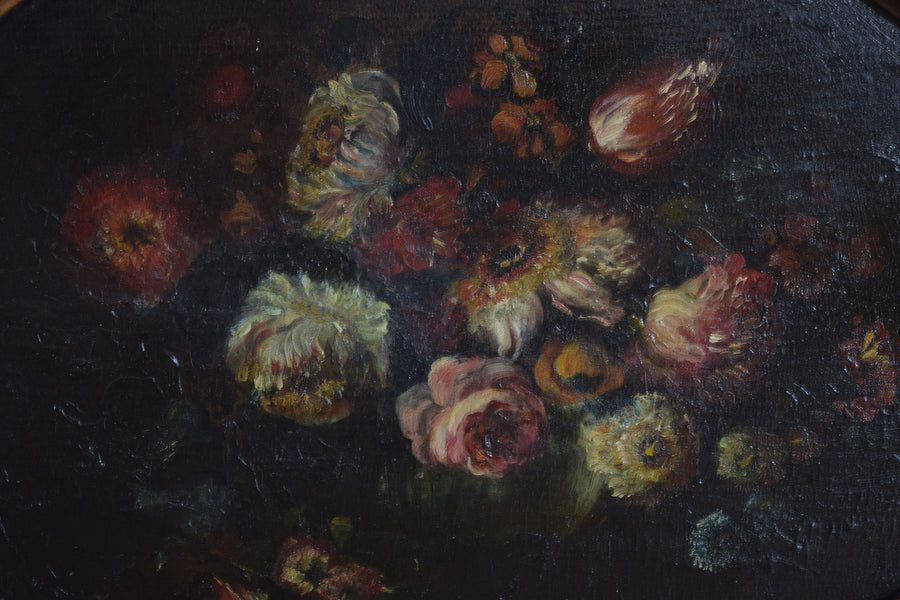 Pair of Oils on Canvas, Floral Still Lifes