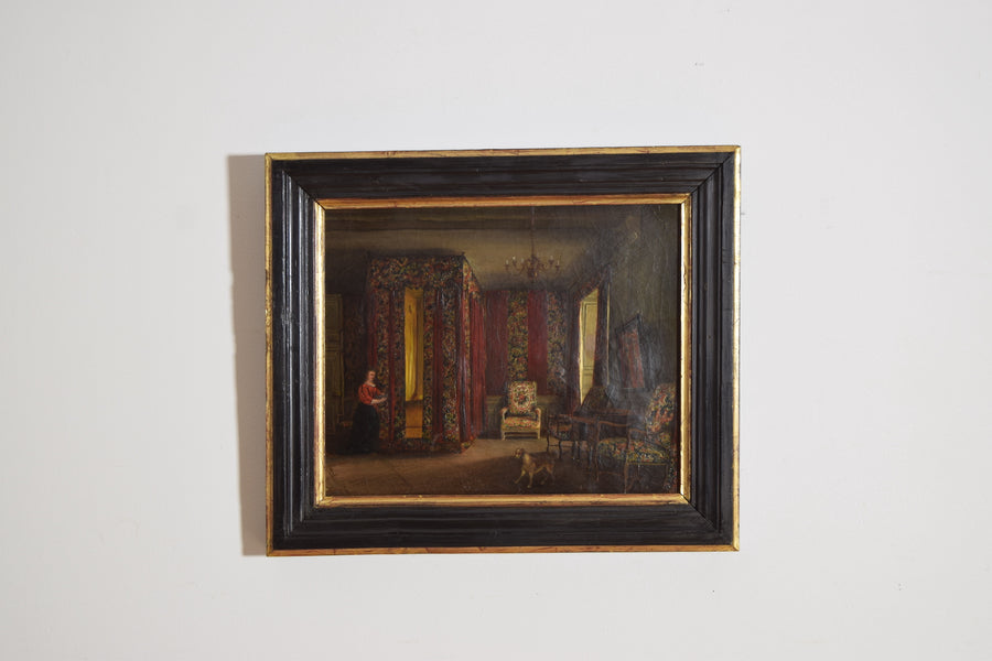 Oil on Canvas, Interior Bed Chamber