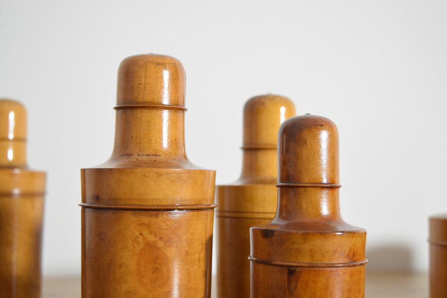 Collection of 12 Camphor Wood Cosmetic Containers