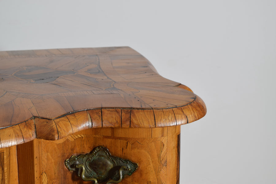 Walnut and Inlaid 3-Drawer Commode
