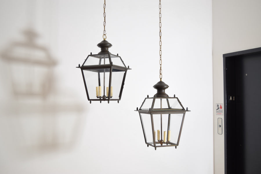 Pair of 4-Light Hanging Lanterns