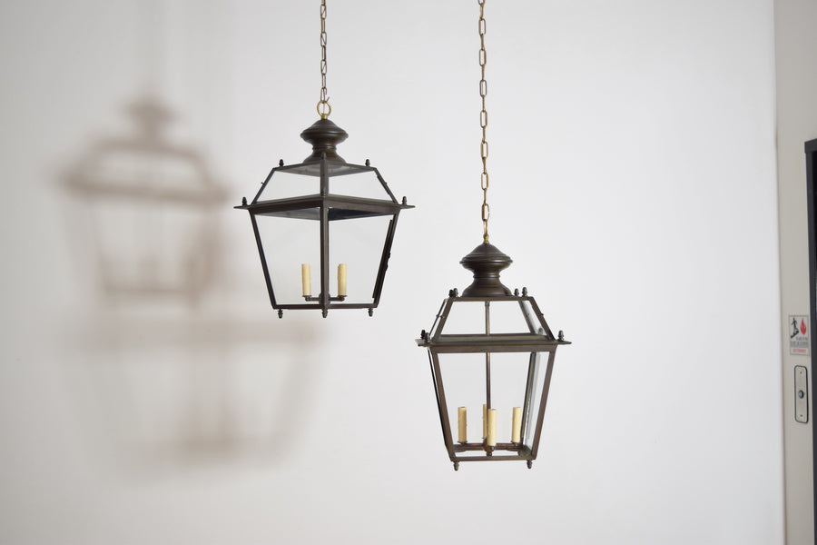 Pair of 4-Light Hanging Lanterns