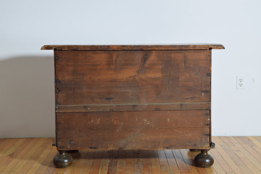 Walnut and Inlaid 3-Drawer Commode
